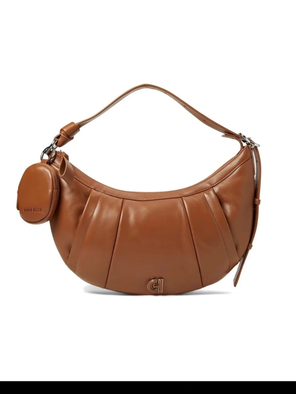Cole Haan Womens' Quilted soft leather Hobo Bag - New Caramel